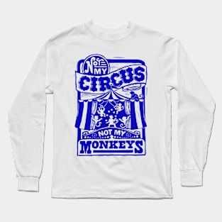 Not My Monkeys Circus Blue Long Sleeve T-Shirt
